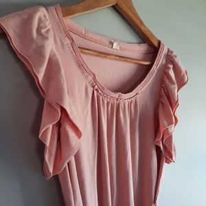 Peach J. Crew ruffle dress